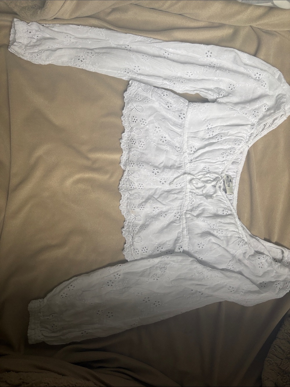 Hollister White Eyelet Blouse